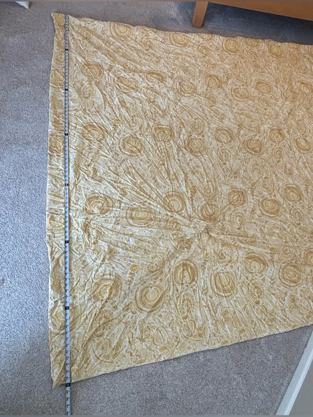 Pottery Barn Gold Patterned 2010 Queen Duvet Cover and two Standard Shams